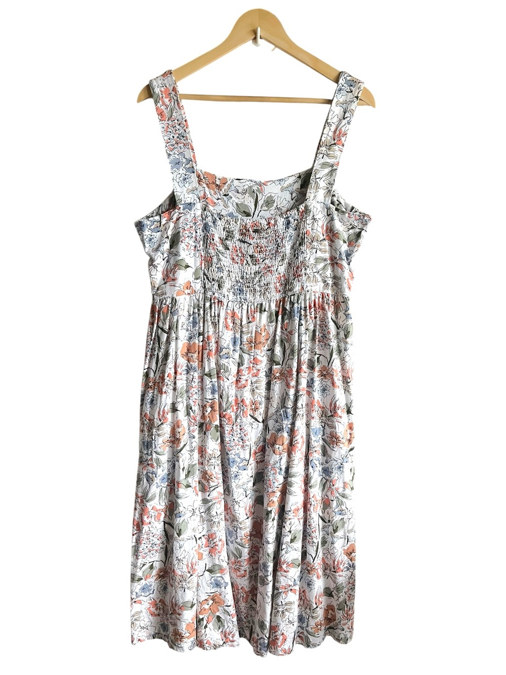 Mexx Summer Floral Smocked Back Sundress XL with Pockets - Picture 5 of 11